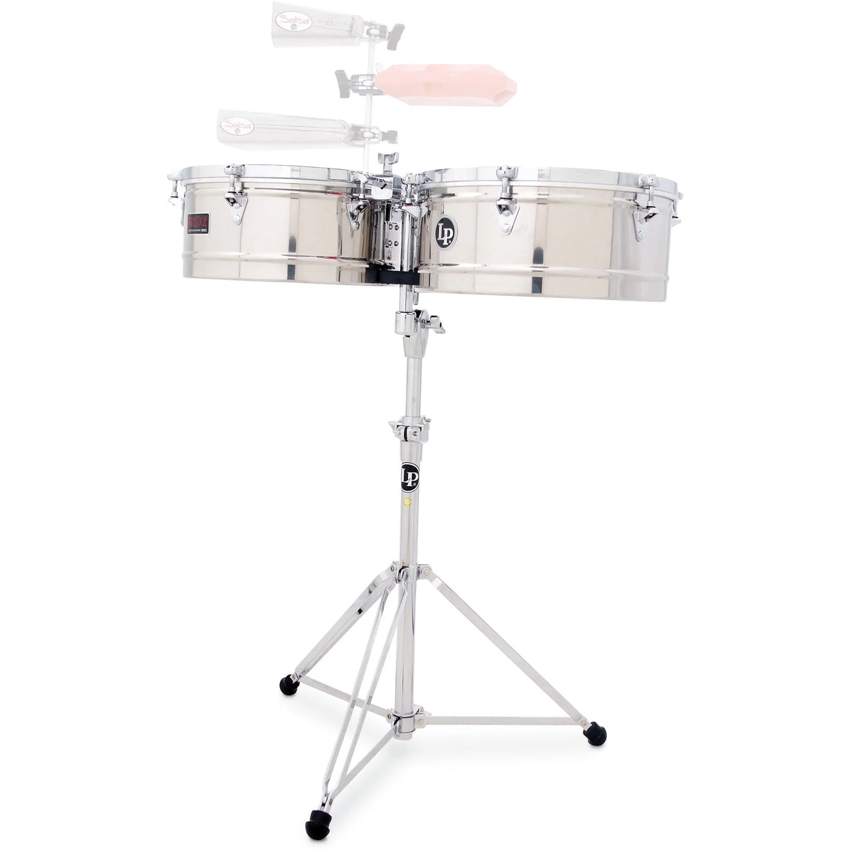 Latin Percussion Prestige Series Stainless Steel Timbales - 14”/15”