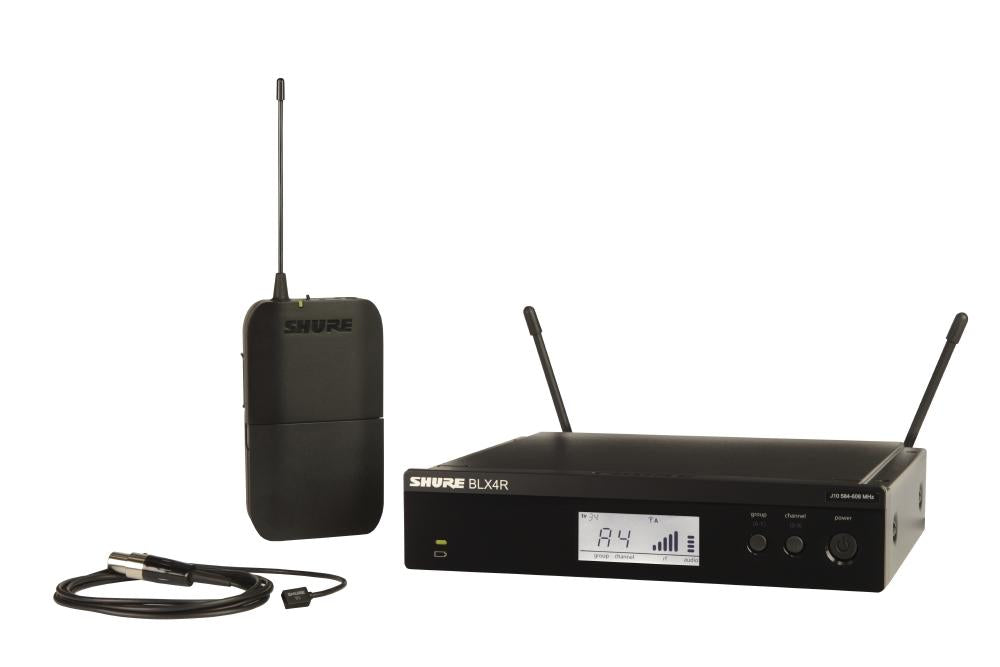 Shure BLX14R/W93 Wireless Presenter Rack Mount System with WL93 Lav Mic, K12 (BLX14RW93K12)