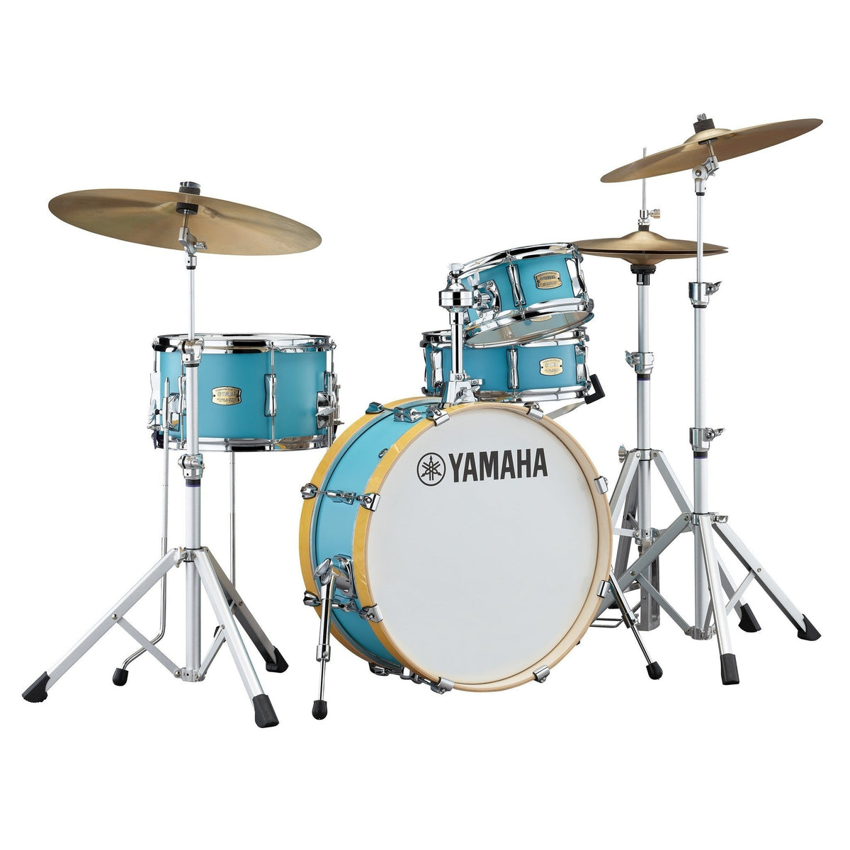 Yamaha Stage Custom Hip Birch Acoustic 4-Piece Drum Kit, Matte Surf Green (Used)